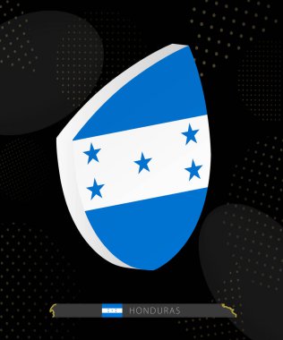 Dark Modern Soyut Rugby Arkaplanı 'nda Honduras Bayrak Kalkanı simgesi.