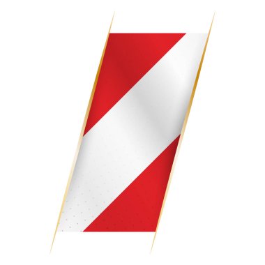 Avusturya bayrağı dalgalı bir bayrak ve gölge şeklinde.