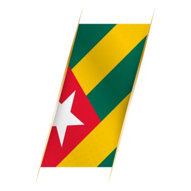 Togo bayrağı dalgalanan bir bayrak ve gölge şeklinde.