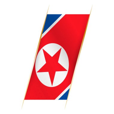 Kuzey Kore bayrağı dalgalı bir bayrak ve gölge şeklinde.