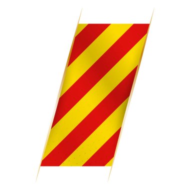 Katalonya bayrağı dalgalı bir bayrak ve gölge şeklinde.