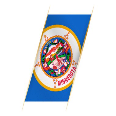 Minnesota bayrağı dalgalı ve gölgeli bir bayrak şeklinde.