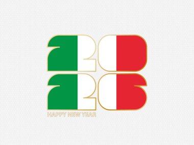 İtalya bayrağı taşıyan soyut numaralar 2026.