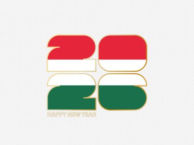 Macaristan bayrağı taşıyan soyut numaralar 2026.