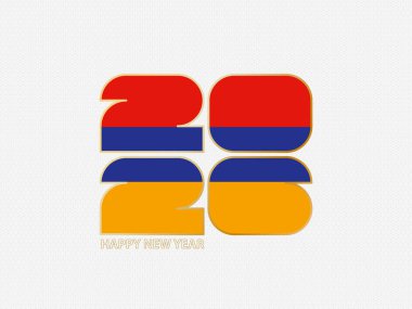 Ermenistan bayrağı taşıyan soyut numaralar 2026.