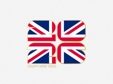 Birleşik Krallık bayrağı taşıyan soyut numaralar 2026.