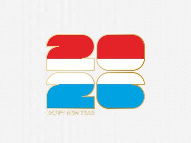 Lüksemburg bayrağı taşıyan soyut numara 2026.