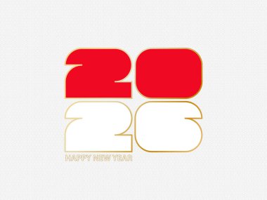 Monako bayrağı taşıyan soyut numaralar 2026.