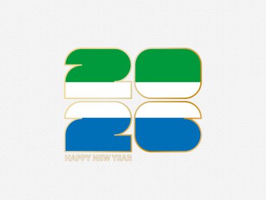 Sierra Leone bayrağı taşıyan soyut numaralar 2026.