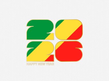 Kongo bayrağı taşıyan soyut numaralar 2026.