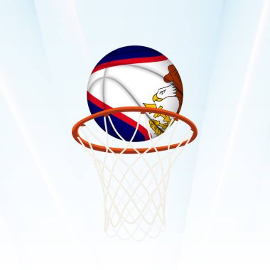 Amerikan Samoa Bayrağı Basketbol Sayı Turu.
