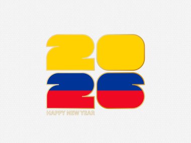 Kolombiya bayrağı taşıyan soyut numaralar 2026.