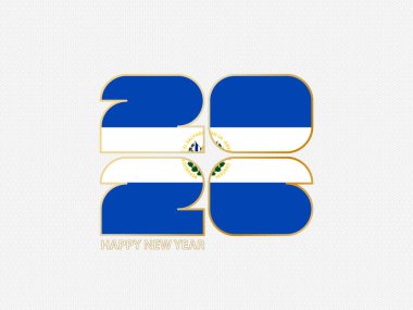 El Salvador bayrağı taşıyan soyut numaralar 2026.