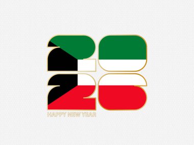 Kuveyt bayrağı taşıyan soyut numaralar 2026.