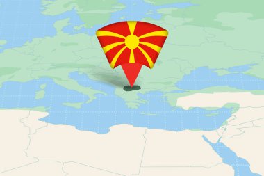 Kuzey Makedonya, Bayrak Simgesiyle Avrupa Haritasına Vurgulandı.