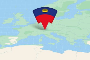 Avrupa Haritasında Bayrak Simgesiyle Lihtenştayn Vurgulandı.