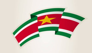 Soyut Kurdele Şekline Göre Bayrak, Surinam 'ın Ulusal Sembolü.