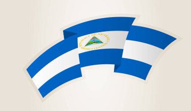 Nikaragua Bayrağı Nikaragua 'nın Ulusal Sembolü Soyut Kurdele Şekli.