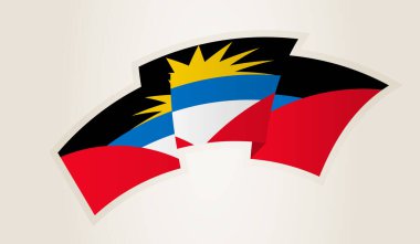 Antigua ve Barbuda Bayrağı Soyut Kurdele Şekli, Antigua ve Barbuda Ulusal Sembolü.