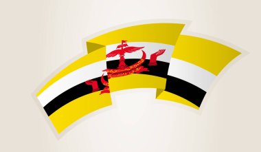 Brunei 'nin Ulusal Sembolü Soyut Kurdele Şeklinde Brunei Bayrağı.