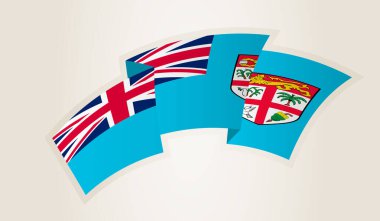 Fiji 'nin Ulusal Sembolü Soyut Kurdele Şeklinde Fiji Bayrağı.