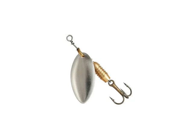 Ψάρεμα Spinner Spoon Lure Απομονωμένο Λευκό Φόντο Παλαμίδες Για Την — Φωτογραφία Αρχείου