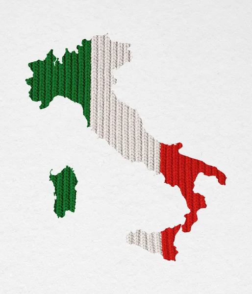 Kreatywny Projekt Koncepcyjny Wykonana Drutach Faktura Mapy Włoch Szarym Tle — Zdjęcie stockowe