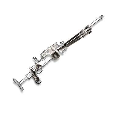 Çağdaş sanat kolajı. Yaratıcı asgari tasarım. Çekilen silahın içine gizlenmiş mikrofon ve kamera bilgilendirme propagandası anlamına geliyor. Yaratıcılık kavramı, kitlesel medya etkisi, haberler.