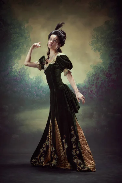 Retrato Completo Menina Bonita Princesa Rainha Pessoa Real Elegante Lixar — Fotografia de Stock