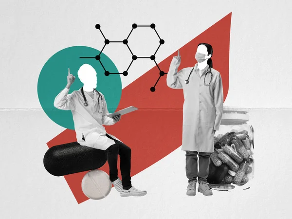 Läkare Forskare Som Jobbar Utveckling Nya Mediciner Piller Förebyggande Sjukdom — Stockfoto