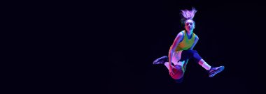 Profesyonel spor, aksiyon ve hareket, oyun, rekabet ve hobi kavramı. Pankart. İlan için alanı kopyala