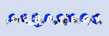 Strateji. Çağdaş sanat kolajı. İş adamları, şirket başarısı için başarılı analizler üzerinde çalışan çalışanlar. İş kavramı, ofis yaşam tarzı, motivasyon, mesleki uğraş, reklam