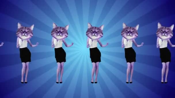 Δημιουργικός Σχεδιασμός Γυναικείου Σώματος Φίμωτρο Γάτας Επίσημο Ένδυμα Που Χορεύει — Αρχείο Βίντεο
