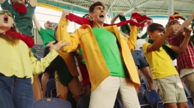 Duygusal insanlar, stadyumdaki yüksek sesli spor hayranları, futbol maçına katılıp maç sırasında favori takımı neşelendirmek. Spor, kupa, dünya, takım, etkinlik, rekabet, duygular, şampiyonluk, bahis