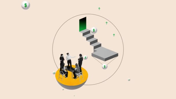 Instruktáž Podnikatelé Manažeři Setkání Pro Diskusi Finančních Otázkách Společnosti Strategie — Stock video