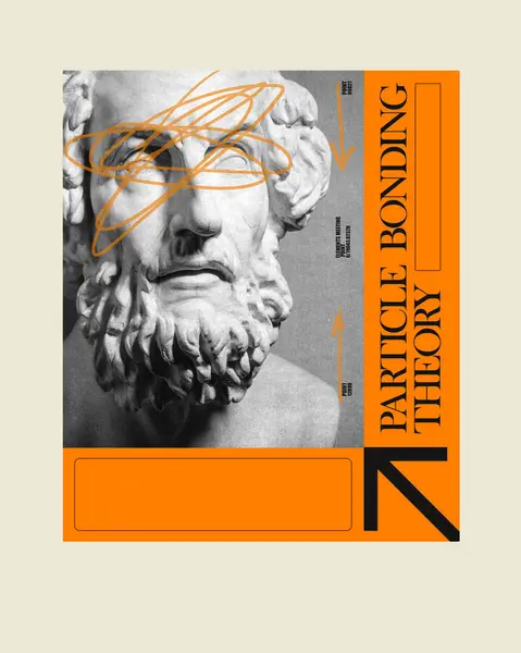 Αντίκα Προτομή Αγάλματος Σκίτσα Αφίσα Για Εκδήλωση Φιλοσοφική Παράθεση Κολάζ — Φωτογραφία Αρχείου
