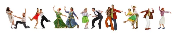 Diversità Dei Tipi Danza Giovani Belle Persone Uomini Donne Che — Foto Stock