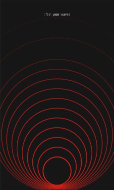 Geometrik çizgiler siyah arkaplan karşısında soyut bir yapı oluşturuyor. Modern estetik, minimalist sanat. Yaratıcı kapak, poster ve reklam için vektör tasarımı