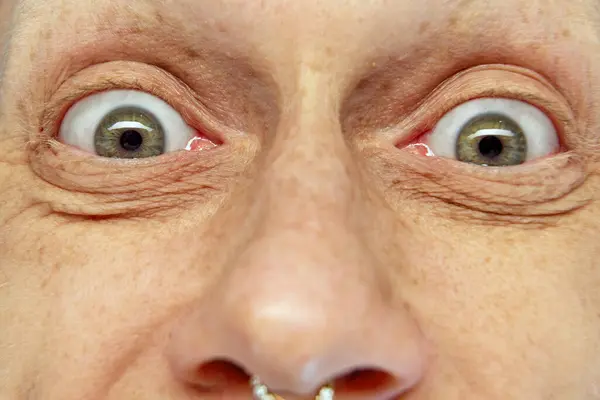 Close Image Male Face Focusing Eyes Detailed Textures Skin Showcasing — Stockfoto