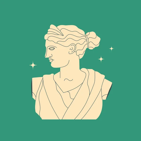 Древняя Греческая Скульптура Женщины Богини Рук Античная Скульптура Современном Стиле — стоковый вектор