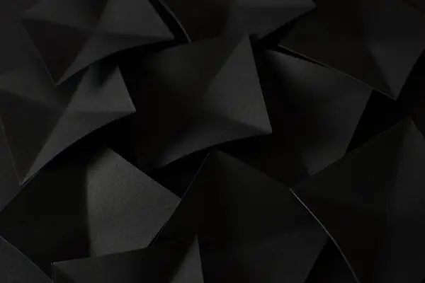Абстрактный Черный Фон Вырезанной Черной Бумагой Лицензионные Стоковые Изображения