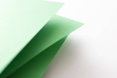 Yeşil ve beyaz 3d renkli kağıt arkaplan, kapat
