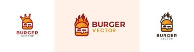 Hamburgerci vektör logosu tasarımı