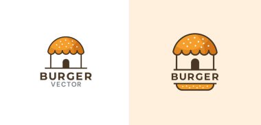 Hamburgerci vektör logosu tasarımı
