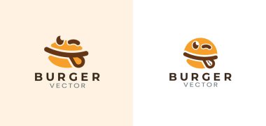 Hamburgerci vektör logosu tasarımı