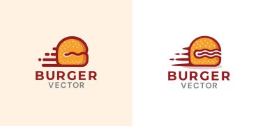Hamburgerci vektör logosu tasarımı