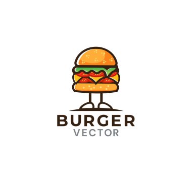 Hamburger evi vektör logosu tasarımında kal