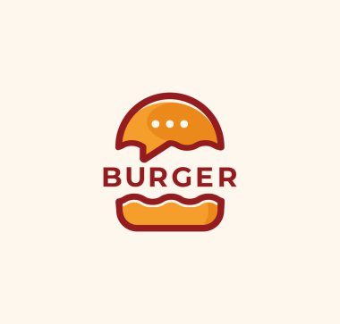 Hamburgerci vektör logosu tasarımı