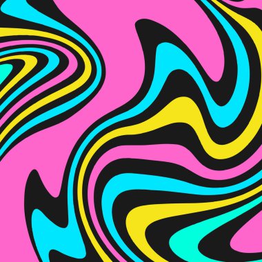 Optik illüzyonla soyut renkli arka plan. Vektör illüstrasyonu