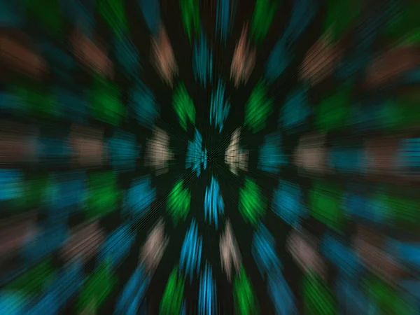 Bovenaanzicht Abstracte Wazig Motie Snelheid Zwart Groen Blauw Kleur Textuur — Stockfoto